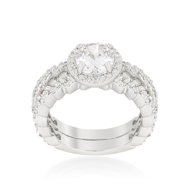 Covetable Icon Classic Line Zig Zag Wedding Set - Friggin Jewelry Fashion