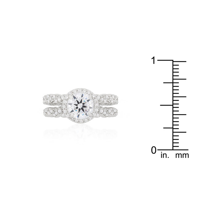 Covetable Icon Classic Line Zig Zag Wedding Set - Friggin Jewelry Fashion