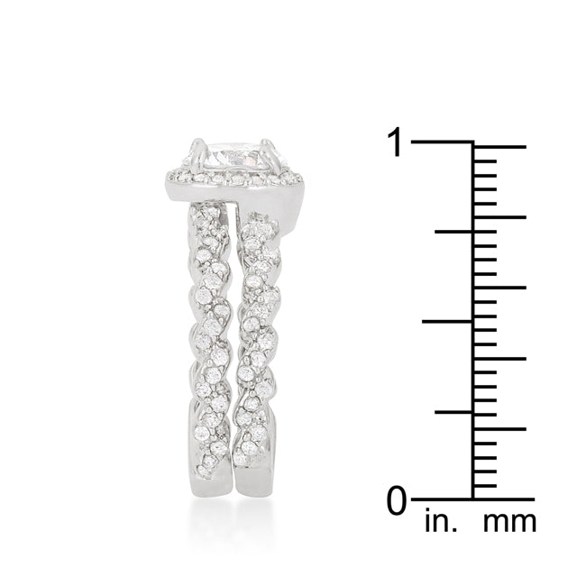Covetable Icon Classic Line Zig Zag Wedding Set - Friggin Jewelry Fashion