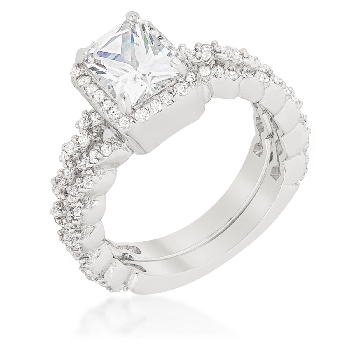 Magnetic Spark Modern Icon Halo Radiant Wedding Set - Friggin Jewelry Fashion