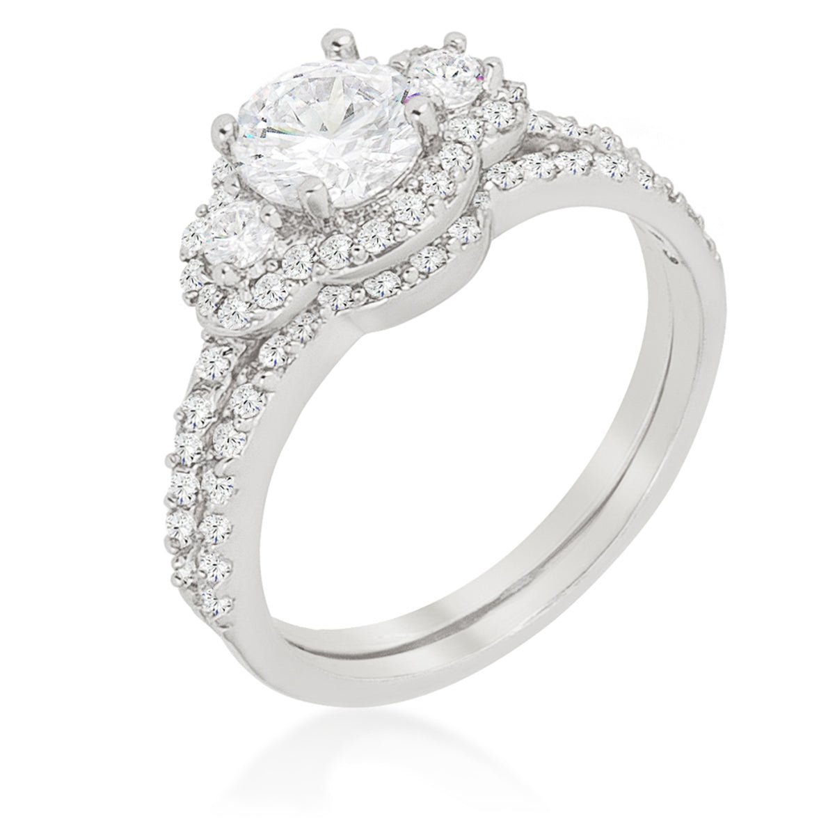 Refined Whisper Signature Edit Fancy Wedding Set - Friggin Jewelry Fashion