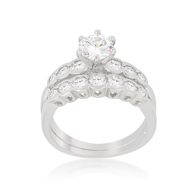 Radiant Edge Classic Series Graduated Wedding Set - Friggin Jewelry Fashion