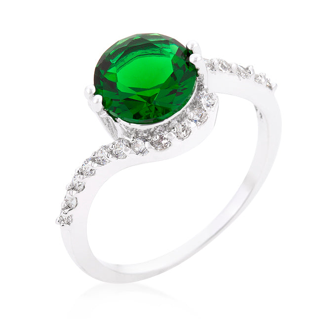 Proper Mischief Bold Line Green Swirling Engagement Ring - Friggin Jewelry Fashion