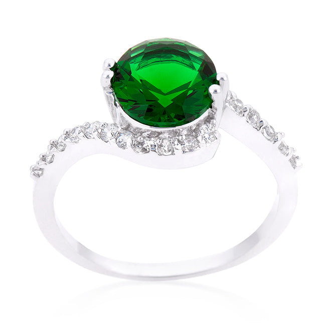 Proper Mischief Bold Line Green Swirling Engagement Ring - Friggin Jewelry Fashion
