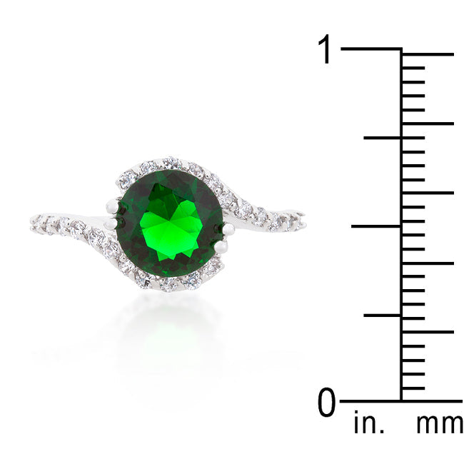 Proper Mischief Bold Line Green Swirling Engagement Ring - Friggin Jewelry Fashion