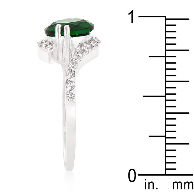 Proper Mischief Bold Line Green Swirling Engagement Ring - Friggin Jewelry Fashion