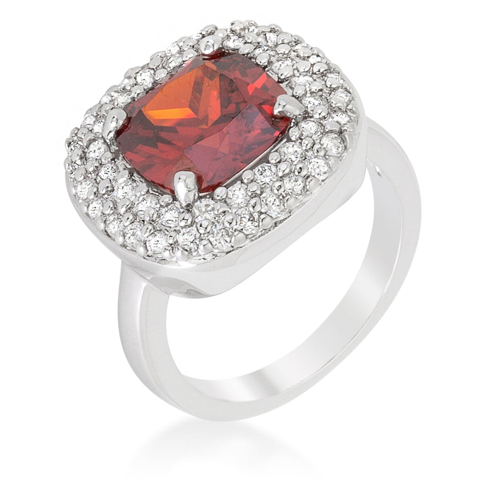 Twilight Drama Icon Series Micropave Red Bridal Cocktail Ring - Friggin Jewelry Fashion