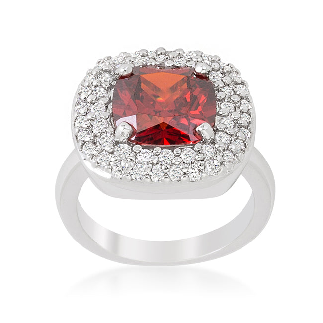 Twilight Drama Icon Series Micropave Red Bridal Cocktail Ring - Friggin Jewelry Fashion