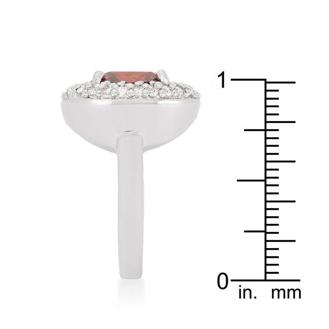 Twilight Drama Icon Series Micropave Red Bridal Cocktail Ring - Friggin Jewelry Fashion