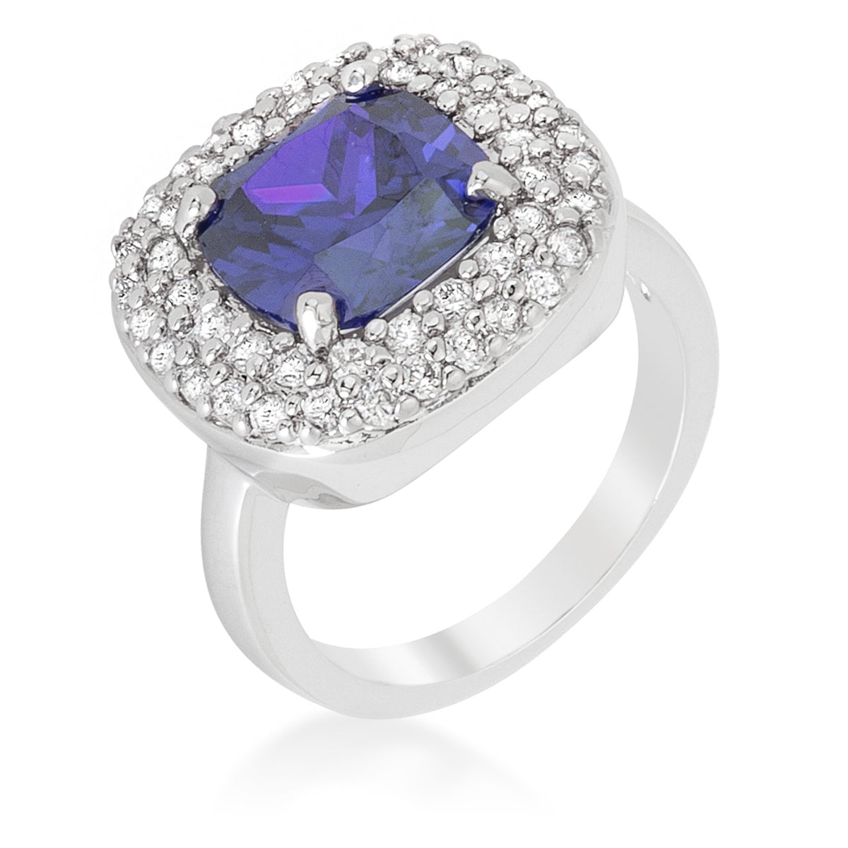 Proper Classic Everyday Edit Micropave Lavender Purple Bridal Cocktail Ring - Friggin Jewelry Fashion