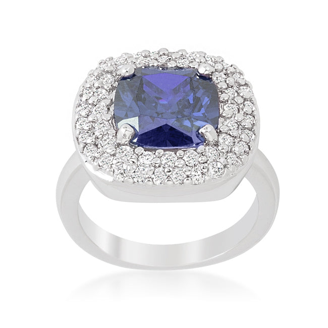 Proper Classic Everyday Edit Micropave Lavender Purple Bridal Cocktail Ring - Friggin Jewelry Fashion