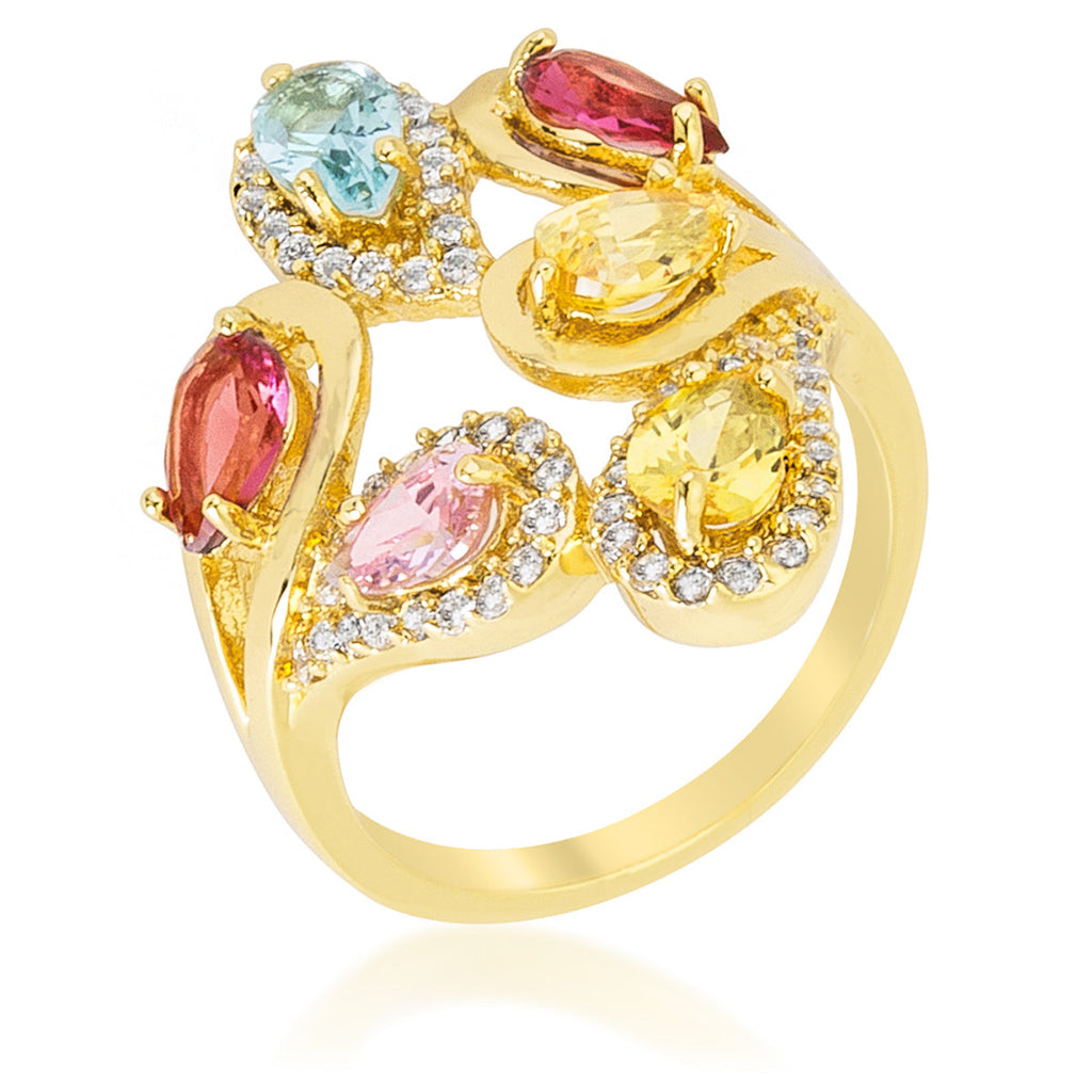 Seductive Detail Icon Series Multi-Color Cocktail Ring - Friggin Jewelry Fashion