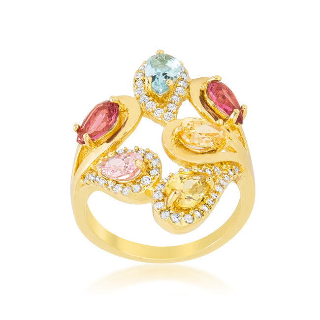 Seductive Detail Icon Series Multi-Color Cocktail Ring - Friggin Jewelry Fashion