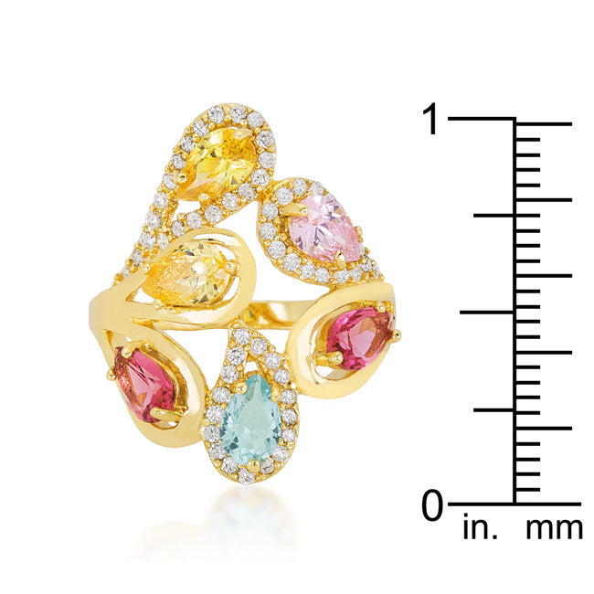 Seductive Detail Icon Series Multi-Color Cocktail Ring - Friggin Jewelry Fashion