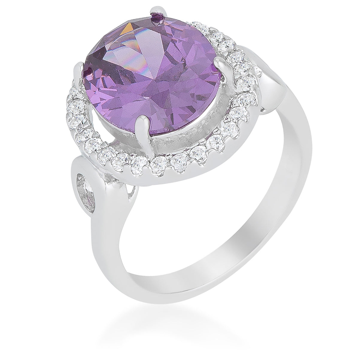 Exclusive Spark Timeless Edit Amethyst Halo Cocktail Ring - Friggin Jewelry Fashion