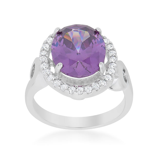 Exclusive Spark Timeless Edit Amethyst Halo Cocktail Ring - Friggin Jewelry Fashion