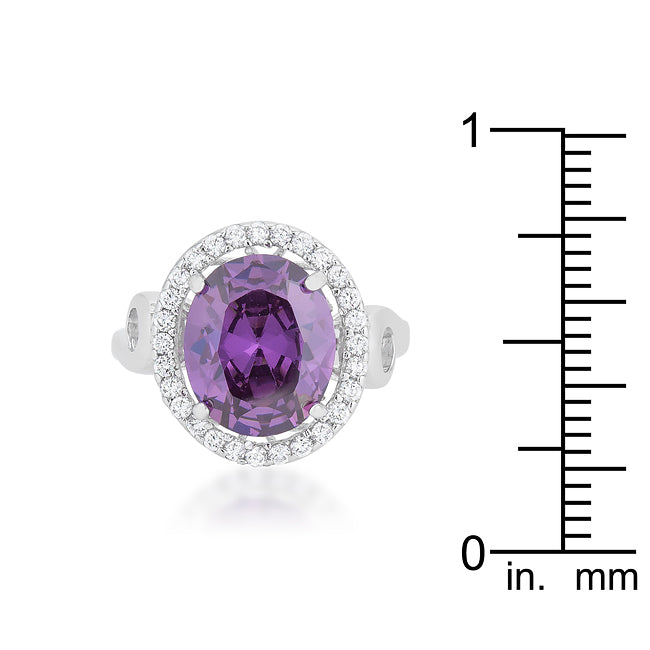 Exclusive Spark Timeless Edit Amethyst Halo Cocktail Ring - Friggin Jewelry Fashion