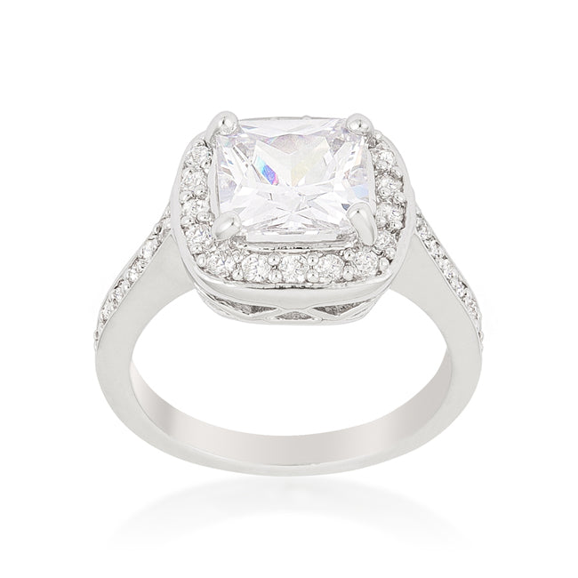 Desired Whisper Couture Line Halo Style Cushion Cut Engagement Ring - Friggin Jewelry Fashion