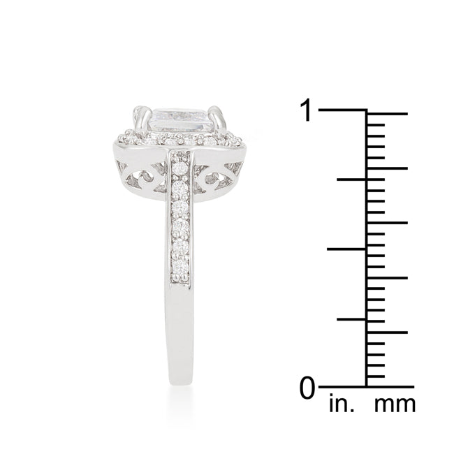 Desired Whisper Couture Line Halo Style Cushion Cut Engagement Ring - Friggin Jewelry Fashion