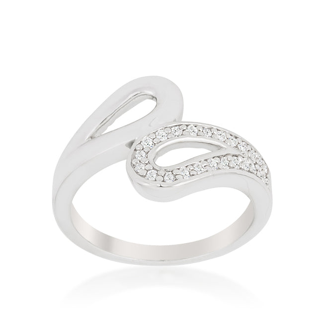 Sculpted Curve Modern Icon Fancy Split Shank Contemporary Ring - Friggin Jewelry Fashion