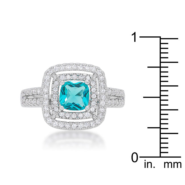 Velvet Heroine Bold Line Micro-Pave Aqua Vintage Ring - Friggin Jewelry Fashion