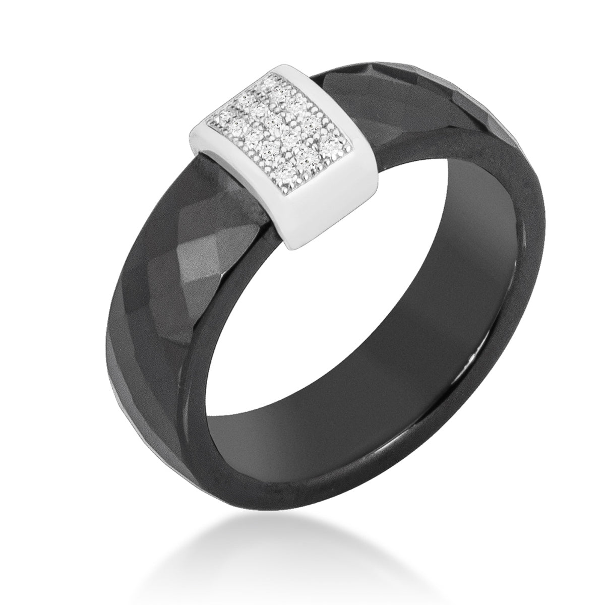Everyday Edge Bold Icon Black Ceramic Cocktail Ring - Friggin Jewelry Fashion