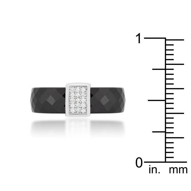 Everyday Edge Bold Icon Black Ceramic Cocktail Ring - Friggin Jewelry Fashion