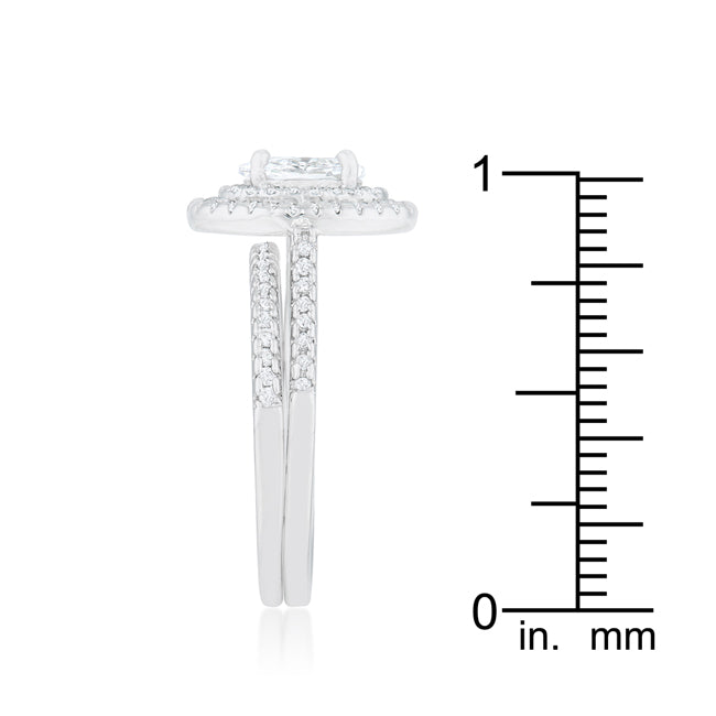 Couture Whisper Signature Line Oval Wedding Ring Set - Friggin Jewelry Fashion
