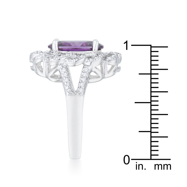 Proper Mischief Bold Line Amethyst Oval Classic Ring - Friggin Jewelry Fashion