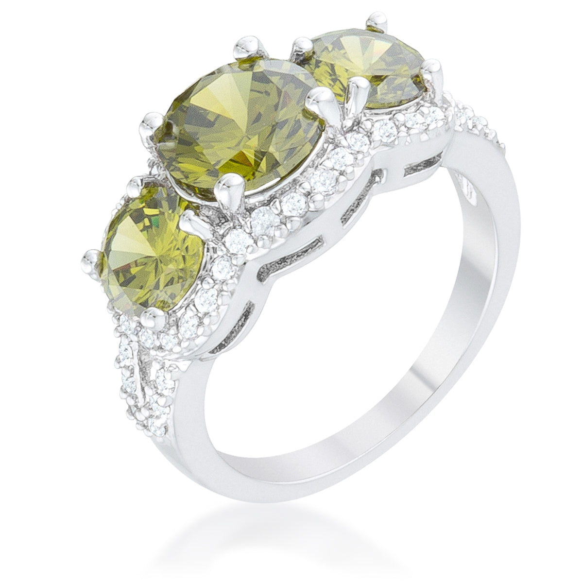 Clever Spark Modern Line Olive Classic Trio Ring - Friggin Jewelry Fashion