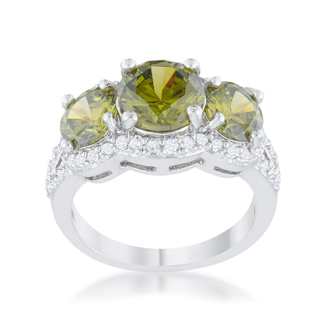 Clever Spark Modern Line Olive Classic Trio Ring - Friggin Jewelry Fashion