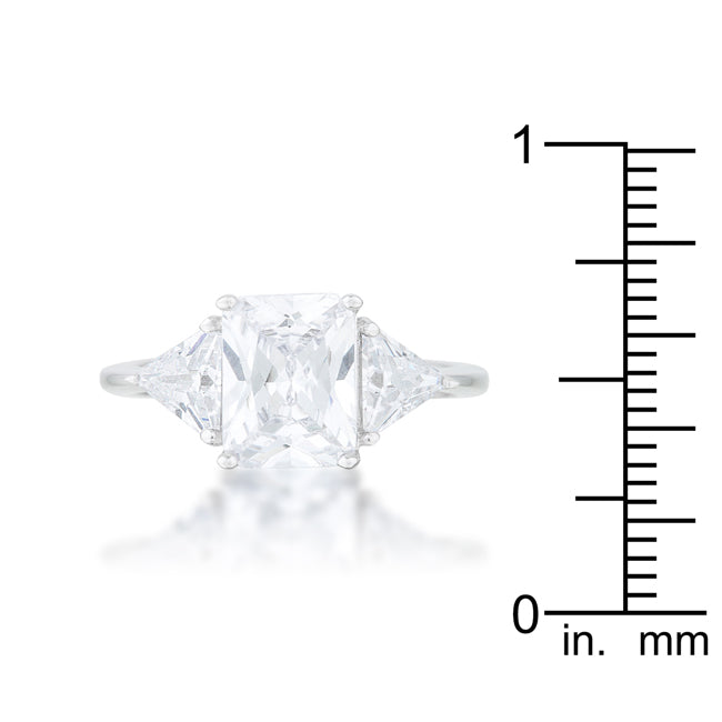Playful Form Heritage Edit Classic Clear Rhodium Engagement Ring - Friggin Jewelry Fashion