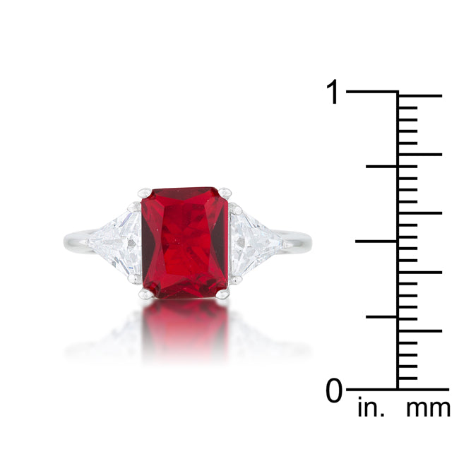 Couture Spark Refined Edit Classic Ruby Rhodium Engagement Ring - Friggin Jewelry Fashion
