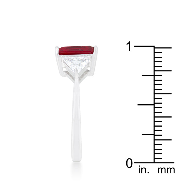 Couture Spark Refined Edit Classic Ruby Rhodium Engagement Ring - Friggin Jewelry Fashion