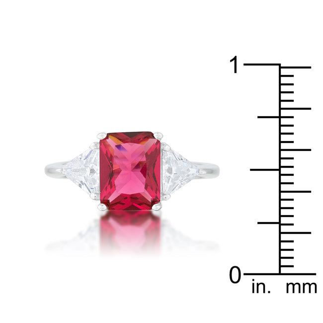 Studio Edge Signature Edit Classic Fuchsia Rhodium Engagement Ring - Friggin Jewelry Fashion