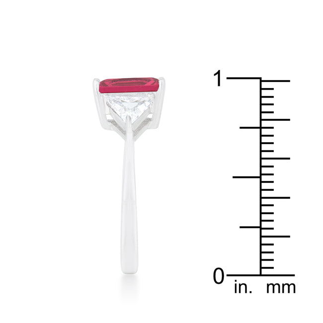 Studio Edge Signature Edit Classic Fuchsia Rhodium Engagement Ring - Friggin Jewelry Fashion