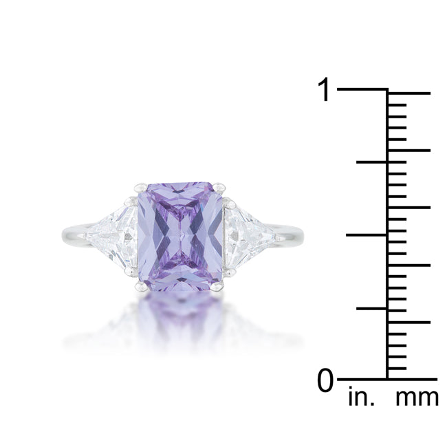 Exclusive Spark Timeless Edit Classic Lavender White Gold Rhodium Engagement Ring - Friggin Jewelry Fashion