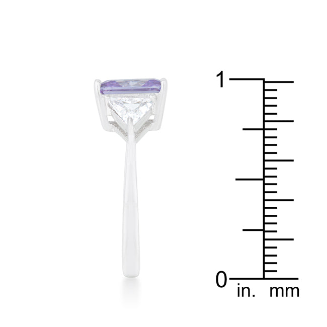 Exclusive Spark Timeless Edit Classic Lavender White Gold Rhodium Engagement Ring - Friggin Jewelry Fashion