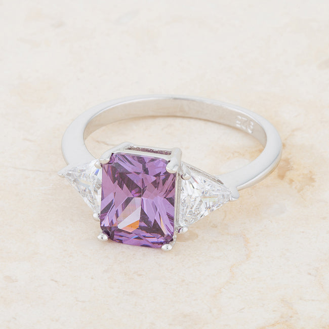 Velvet Heroine Modern Edit Classic Amethyst Sterling Silver Engagement Ring - Friggin Jewelry Fashion