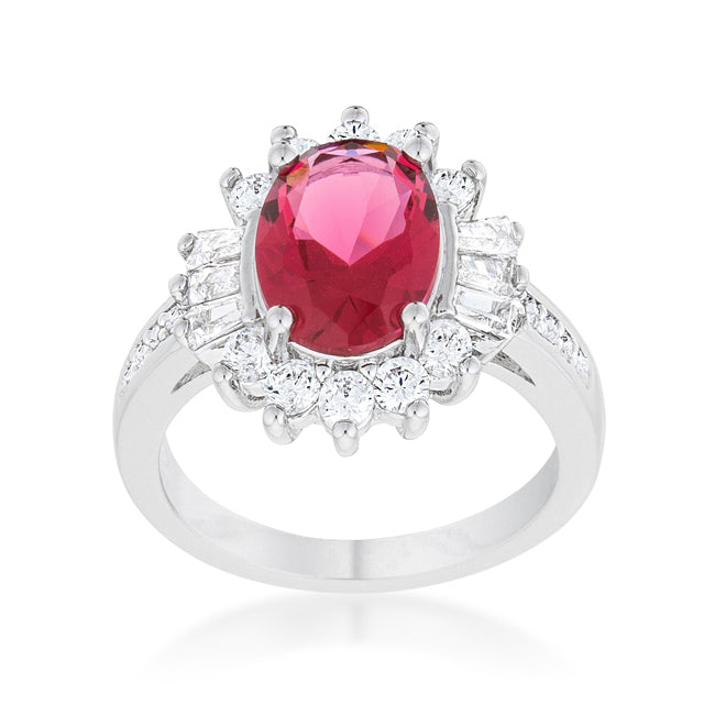 Everyday Whisper Icon Edit Chrisalee 3ct Aqua CZ Rhodium Classic Ring - Friggin Jewelry Fashion