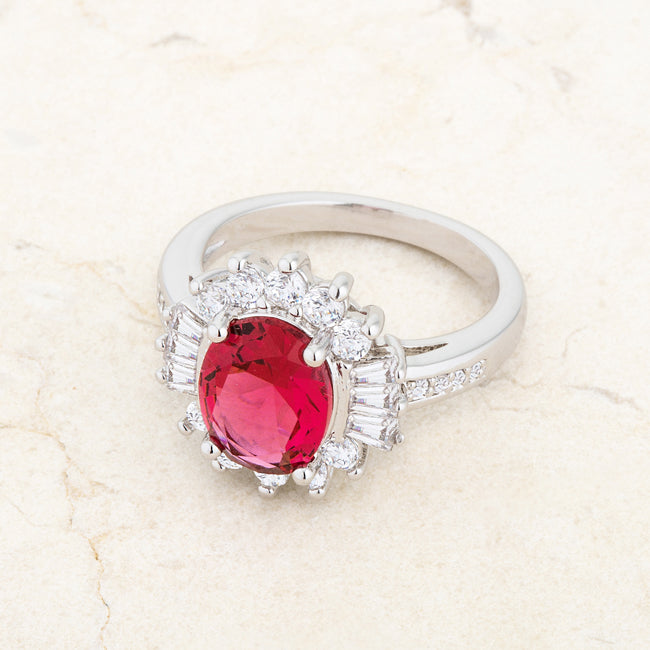 Everyday Whisper Icon Edit Chrisalee 3ct Aqua CZ Rhodium Classic Ring - Friggin Jewelry Fashion