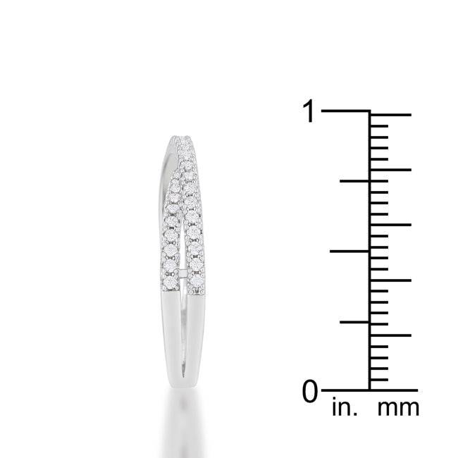 Modern Heroine Classic Edit Mara 0.4ct CZ Rhodium Intertwined Simple Ring - Friggin Jewelry Fashion