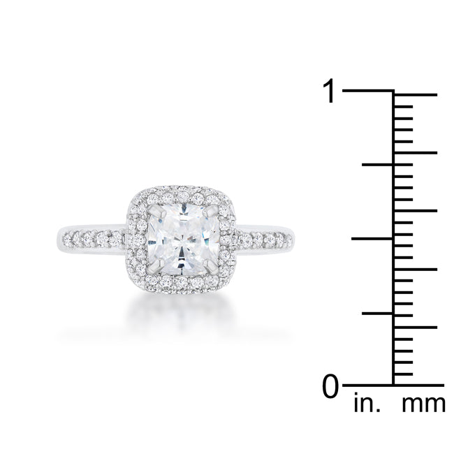 Velvet Heroine Modern Edit Serena 1.5ct Clear CZ Rhodium Art Deco Ring - Friggin Jewelry Fashion