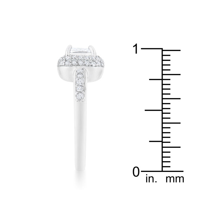 Velvet Heroine Modern Edit Serena 1.5ct Clear CZ Rhodium Art Deco Ring - Friggin Jewelry Fashion