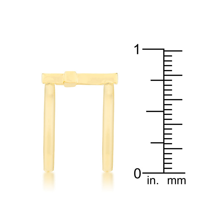Magnetic Spark Modern Icon Francis 0.08ct CZ 14k Gold Contemporary Cross Ring - Friggin Jewelry Fashion