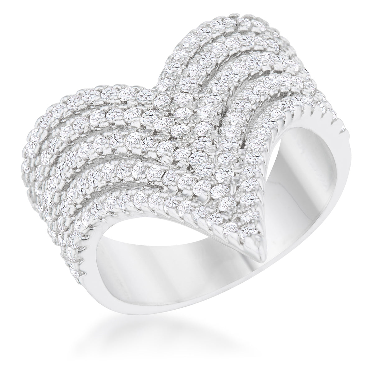 Timeless Spark Heritage Edit Vera 1.42ct CZ Rhodium Vintage Inspired Cocktail Ring - Friggin Jewelry Fashion