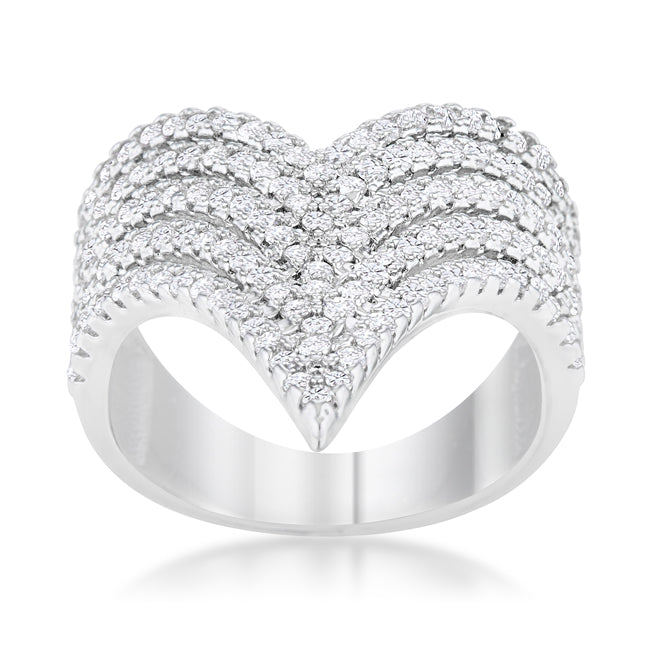 Timeless Spark Heritage Edit Vera 1.42ct CZ Rhodium Vintage Inspired Cocktail Ring - Friggin Jewelry Fashion