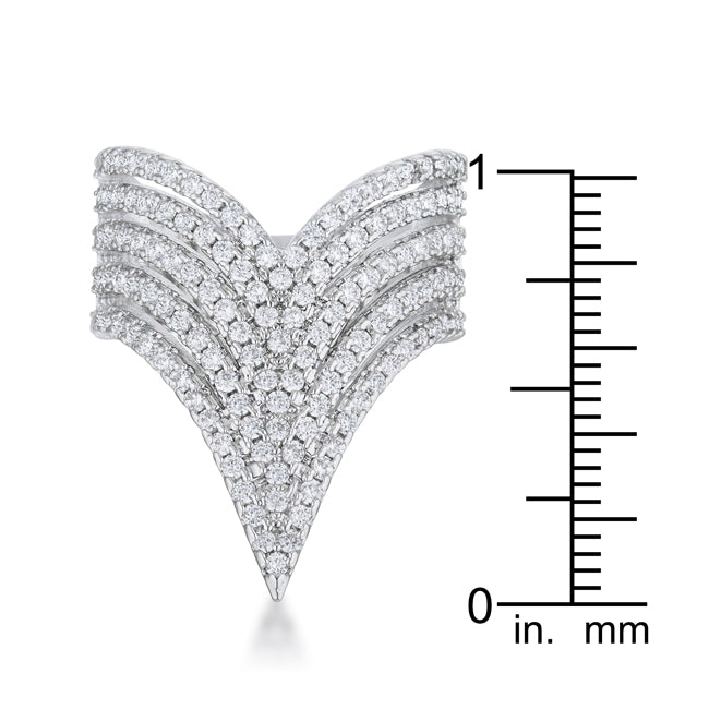 Timeless Spark Heritage Edit Vera 1.42ct CZ Rhodium Vintage Inspired Cocktail Ring - Friggin Jewelry Fashion