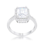 Modern Spark Heritage Edit Ariana 2.95ct CZ Rhodium Classic Ring - Friggin Jewelry Fashion