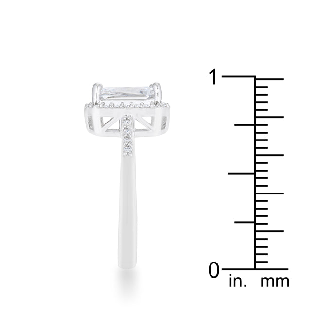 Modern Spark Heritage Edit Ariana 2.95ct CZ Rhodium Classic Ring - Friggin Jewelry Fashion